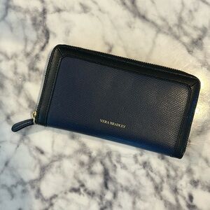 Vera Bradley Navy & Black Leather Wallet